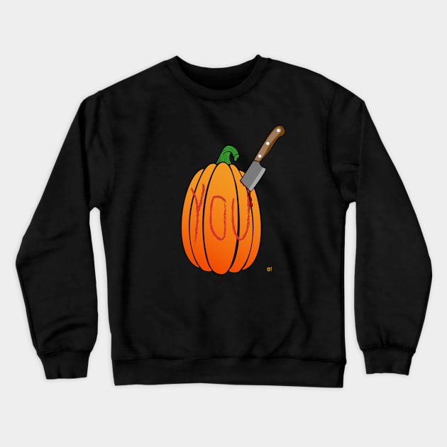 Pumpkin Head Crewneck Sweatshirt by MonkeyBubble